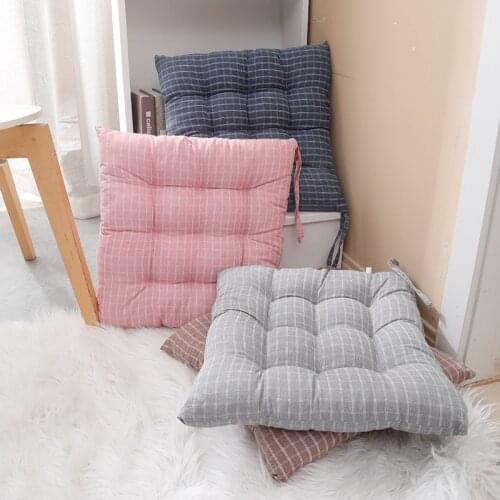 Plaid Thickened Office Student Chair Cushion Dining Chairs Tatami Seat Stool Cushions