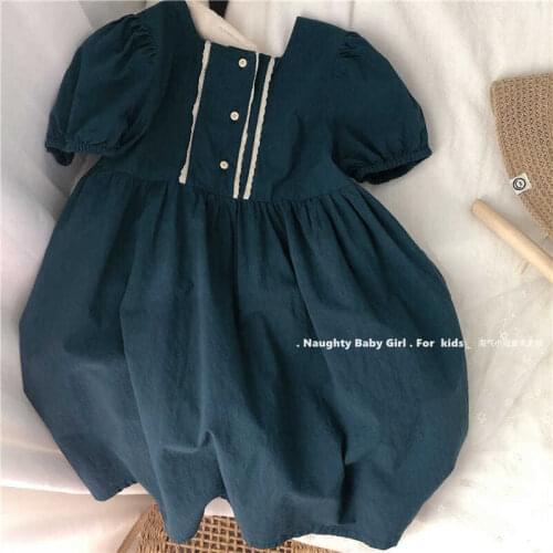 Summer girls' dress childrens princess dress short sleeve dress childrens A-line dress kids clothes girls dress