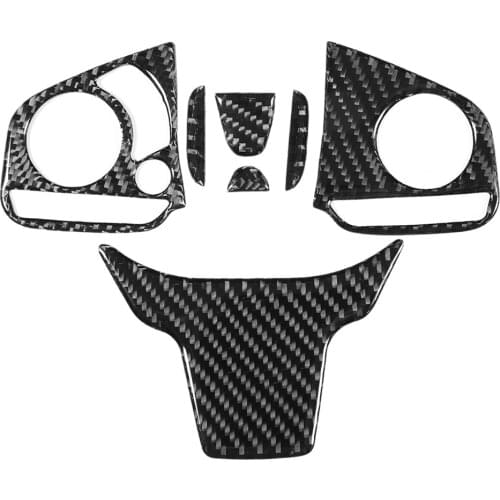 Carbon Fiber Steering Wheel Button Switch Panel Trim Cover Fits for Honda Civic 10th FC/FK 2016-2019
