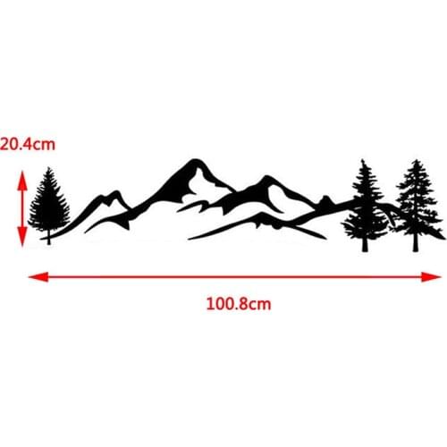 New Car Stickers Waterproof Tree Mountain Car Decor Sticker Auto Decal for SUV RV Camper Off Road Auto 20cm*100cm