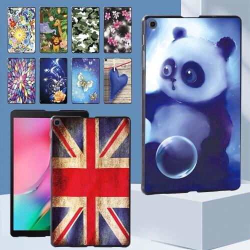 New Tablet Case for Samsung Galaxy Tab A 8.0 (2019) T290 T295 Old Image Pattern Durable Slim Back Case + Free Stylus