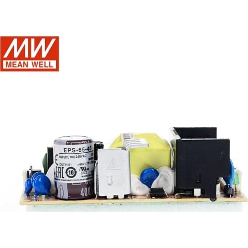 MEAN WELL EPS-65-48 65W 48V Industrial Open Frame Switching Power Supply 110V/220VAC to 48V DC 1.36A green PCB power unit PSU