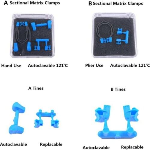 Dental Sectional Matrix Bands Ring Holder Matrices Clamps Retainer Wedges Tines