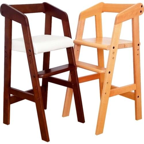 Childrens chair backrest solid wood height adjustable learning desk chair baby eating seat dining chair portable bb stool home