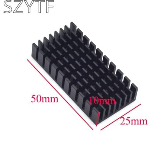 Heat sink 50*25*10MM (black slot) high-quality radiator 10pcs