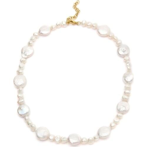 Fashion Design Baroque Pearl Necklace Exquisite Natural Freshwater Pearl Ladies Banquet High Quality Jewelry gift choke