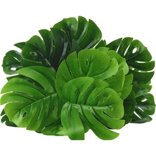 1pc Lifelike Artificial Plant Branch 18-Leaf Monstera Faux Plant Artificial Plants Photography Props Home Decor Accessories