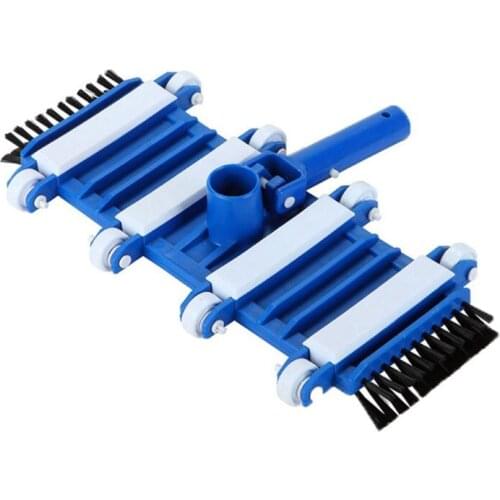14" Heavy-duty Vacuum Elastic Pool Brush Head Fish Pond Swimming Pool Cleaning Brushes Underground Concrete Cleaner Attachment