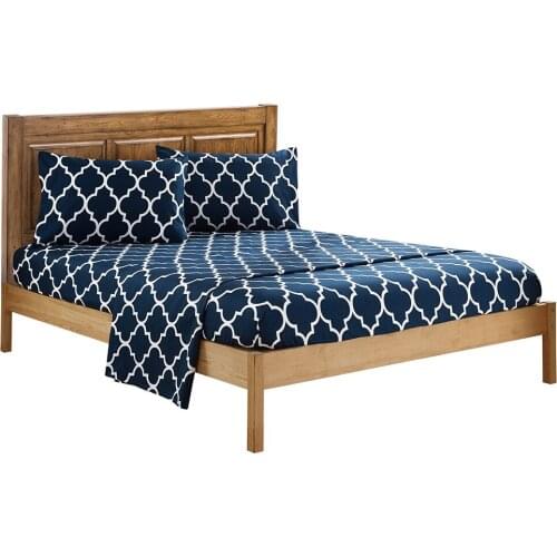 4 Pcs Classic Printed Bedding Sheet Twin Queen King Size Bed Sheet Set For Bed Sheets Letter Printed Flat Sheet with Pillowcase