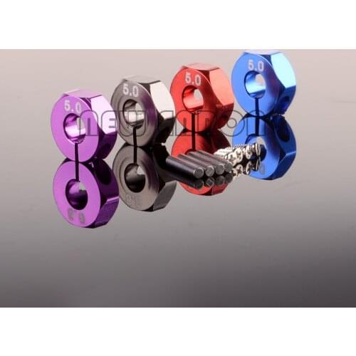 4OCS STUKS Metalen 5mm binnendiameter Hubs 5MM Dikte 12MM Wiel Hex Drive Adapter 1/10 RC AUTO HEX5.0 NIEUWE ENRON