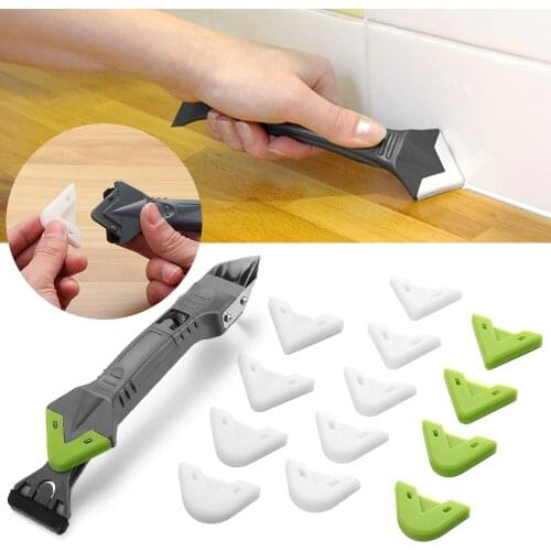 5 In1 Remover Caulk Finisher Sealant Smooth Scraper Glass Glue Angle Scrapers Grout Kit Silicone Trowel Scraper Corner Caulking