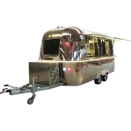 Airstream Customized Mobile Outdoor 5 People Camper Caravan Food Vening Trailer Camper Trailer For Sale
