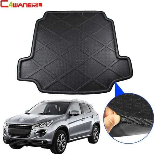 Cawanerl Car Accessories Trunk Mat Tail Tray Boot Liner Floor Cargo Carpet Luggage Protector Mud Pad For Peugeot 4008