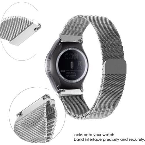 Free ship 1pc replace milanese Strap for sam sung Ga laxy gear S2 . gear S2 luxury milan band