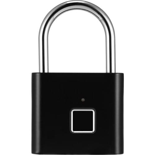 Fingerprint Lock USB Rechargeable Waterproof Smart Thumbprint Padlock Anti-theft Electric Mini Padlock For Luggage Case