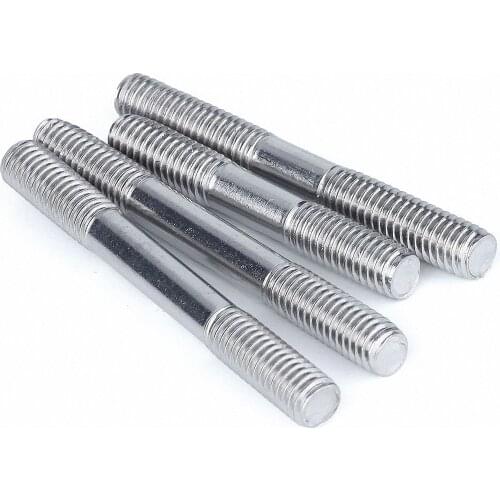 Double End Thread Rod 316 Stainless Steel Stud Bolts Rod Tooth Stick Dual Head Threaded Bar M6 M8 M10 M12