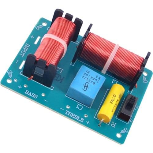 2PCS 80W High-Low 2 Unit 2 Way Hi-Fi Audio Speaker Frequency Divider Crossover Filters #1