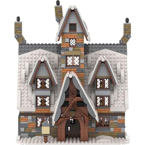 Modern Buildings Winter Village House Model Building Kit Modular Brick Small Bricks Blocks Parts Combination Puzzle Party Gift
