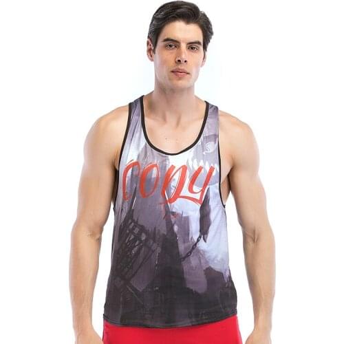 Cody Lundin Mens Running Vest Breathable Tank Tops Fashion Fitness Sleeveless Sweatshirt