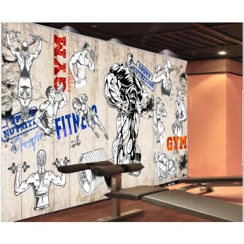 Custom mural on the wall 3d photo wallpaper Retro Hercules Gym Plank living room home decor wallpaper for wall 3 d in rolls