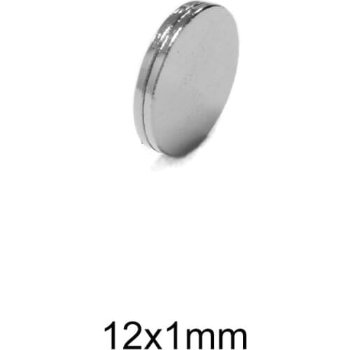 20~1000pcs 12x1 Thin Circular Powerful Magnets 12mmx1mm Neodymium Magnet Disc 12x1mm Permanent Magnets 12*1 Small Search Magnet