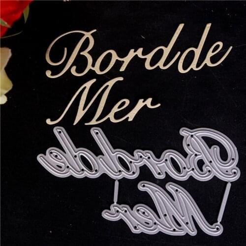 New French Text Word Metal Cutting Dies Cut Die Mold Scrapbook Paper Craft Knife Mould Blade Punch Stencils Dies