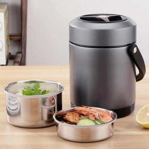 New 304 Stainless Steel Lunch Box Portable Thermal Insulated Lunch Box 3 Tiers Rice Dishes Soup Bento Boxes Picnic Food Containe