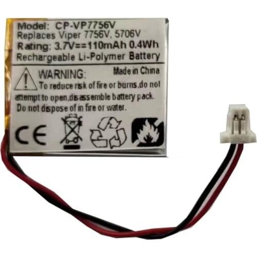 New 3.7V 110mAh Li-Polymer Battery Suitable for Viper 7756V, 5706V car remote control batteries Rechargeable Replacement