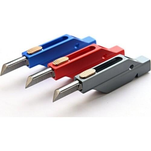 EDC Mini Detachable Whistle Knife Portable Paper Cutting Multi-function Mini Blade Knives Brass Pocket Key Rings Folding Knife