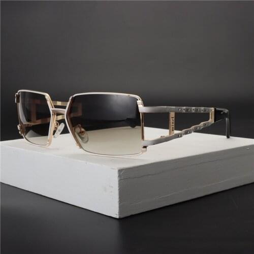 Colorful Small Rectangle Sunglasses Women punk Diamond Sun Glasses Classic Eyeglasses Men Clear Lens Vintage Shades NX