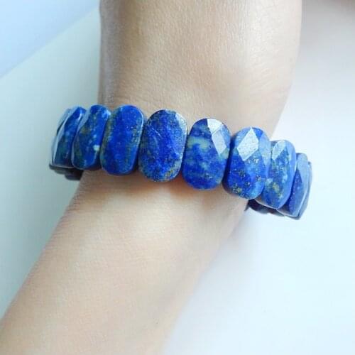 Wholesale Gemstone Beads Lapis Lazuli bracelet for fashion Women,Handmade DIY Supply Jewelry,14x8x5mm,31.1g