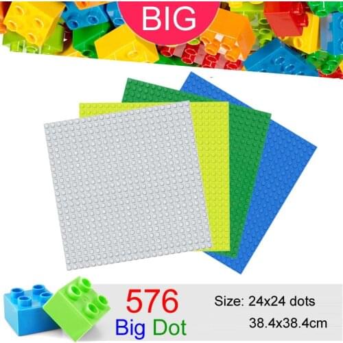 24*24 Big Dots Baseplate for Large Building Block compatible DIY Base Plate MOC Loose Brick 38.4*38.4cm