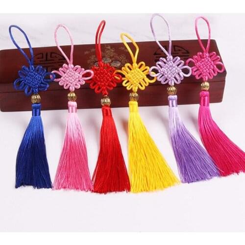 10PC Chinese Knots Tassel DIY Pendant Pendant Jewelry Garment Decorative Accessories Car Key Bag Pendant DIY Craft Tassel Fringe
