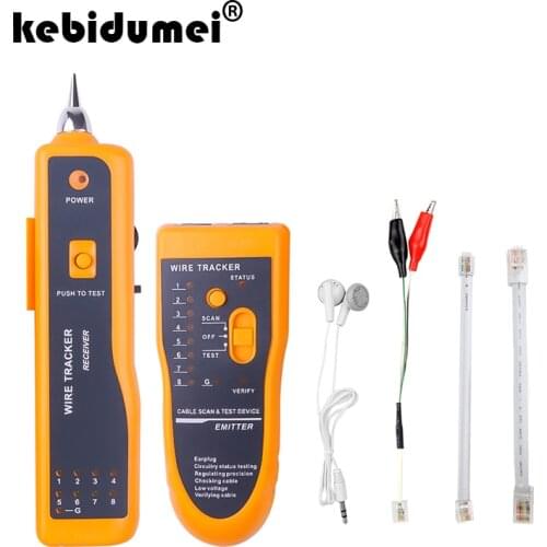 Kebidumei Hot Cable Tester Detector Electrical Line Finding Testing RJ11 RJ45 Cat5 Cat6 Telephone Wire Tracker Multifunction
