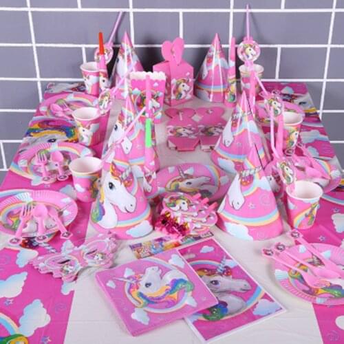 Handmade Pink Unicorn Party Cupcake Decoration birthday party decorations kids baby shower Party and Festival DIY Decoration