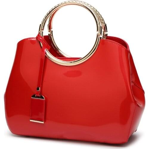 Shell Bag Ladies 20221 New Fashion Fashion Patent Leather One-shoulder Messenger Bag Texture Glossy Handbag Large Capacity