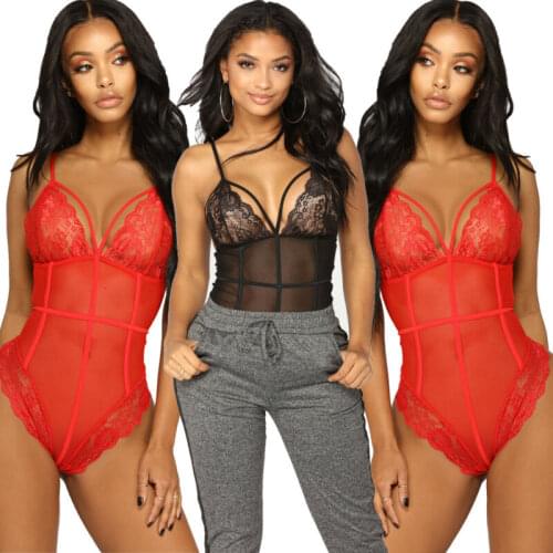 Summer New Womens Sleeveless Sexy Bodysuit Leotard Bodycon Bandage Ladies Jumpsuit Romper Sleepwear