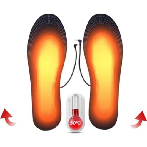 1 Pair Electric Heated Shoe Insoles Feet Heater USB Foot Winter Warmer Support Dropshipping