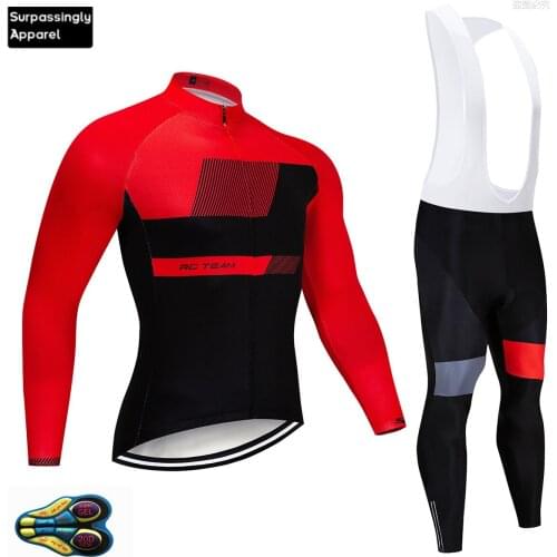2019 Pro UCI Racing Team Cycling Jersey Set Long Sleeve Maillot Ropa Ciclismo MTB Bike Wear Bicycle Jersey Set Clothing 20D