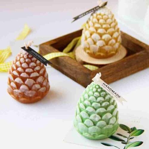 3D Pine Cones Silicone Mold DIY Handmade Candle Making Scented Candle Aromatherapy Soap Chocolate Decoration Silicone Wax Molds