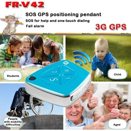 3G WCDMA Super Mini Size Personal Kids GPS Tracking Device RF-V42 SOS Alarm & Push-button Calling Two Way Audio Communication
