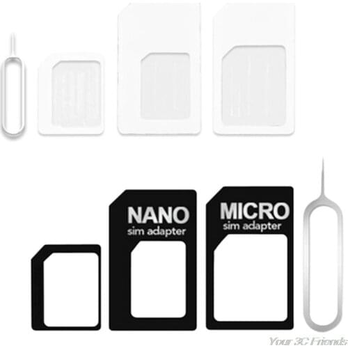 4 in 1 Convert Nano SIM Card to Micro Standard Adapter for iphone for samsung 4G LTE USB Wireless Router F03 21 Dropshipping