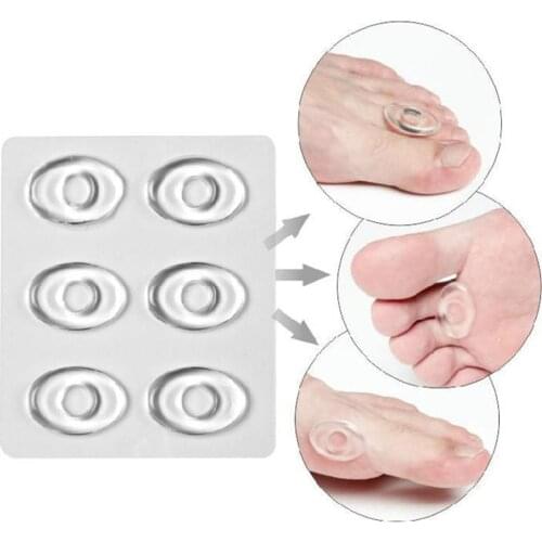 6pcs Gel Toes Corn Cushions Pain Relief Instant Pads Plaster Shoes Foot Care Callus Cushions Shoes Heel Bunion Protectors Pads