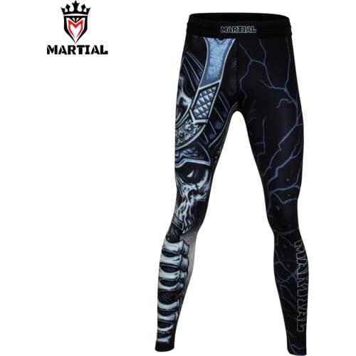 Martial:sublimation martial arts pants fitness mma boxing pants running tights men gym leggings