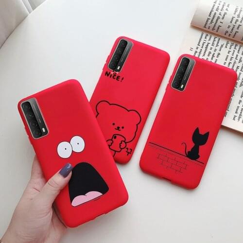 Case For Huawei P smart 2021 Case For Huawei Y7A Phone Cases Silicone Cute Soft Back Cover For Huawei P smart 2021 Bumper 6.67"