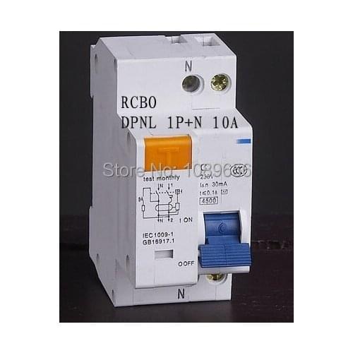 DPNL DZ30-32 1P+N 10A Residual current Circuit breaker with over current protection RCBO