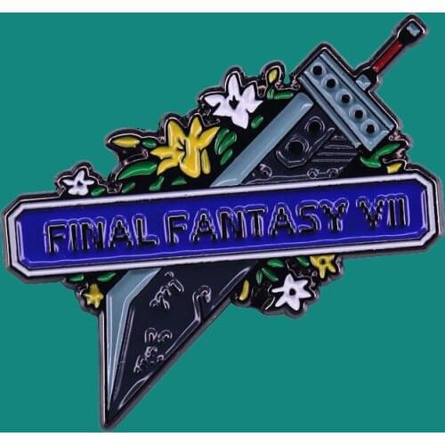 Final Fantasy VII Buster Sword Cloud Enamel Pins Brooch Collecting Lapel Badges Men Women Fashion Jewelry Gifts Adorn Backpack