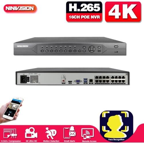 8MP 4K 16CH 8CH H.265 POE NVR Video Recorder IP Camera CCTV System ONVIF Network Face Detection P2P Video Surveillance Camera