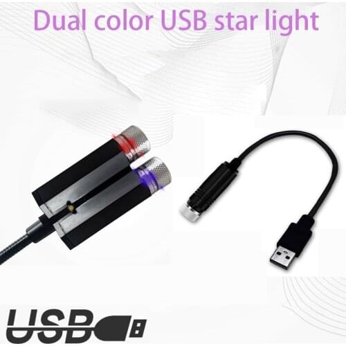 USB Star Sky Top Lamp LED Laser Projection Car Voice Control Night Light Portable Atmosphere Light for Automotive Interior Decor