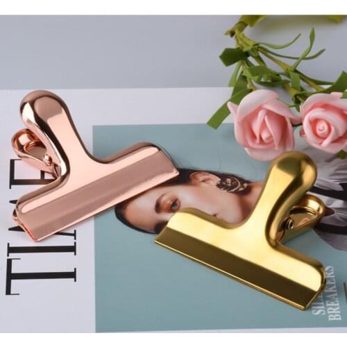 5pc Metal Clip Strong Plate Clip Stainless Steel Dovetail Clip Food Sealing Clip Information Bill Office Folder Stationery Clip